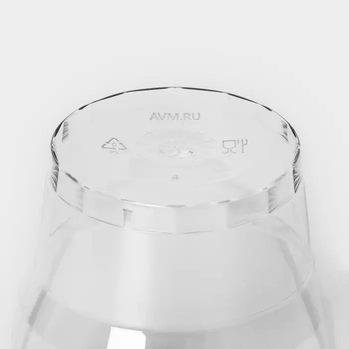 Стакан пластиковый одноразовый &laquo;Кристалл&raquo;, 200 мл, с металлизированными каемками, цвет прозрачный
