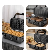 Вафельница бутербродница электрическая 3 в 1 КТ-1674