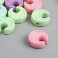 Бусина для творчества пластик "Месяц. Перламутровый глянец" МИКС 0,8х2,3х2,3 см