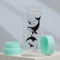 Бутылка для воды с подвесом &laquo;Киты&raquo;, 600 мл