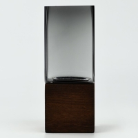 Ваза для цветов &laquo;Форест&raquo; из серого стекла 20,5&times;8&times;8 см