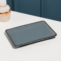 Блюдо фарфоровое Pearl, 18&times;13 см, синее