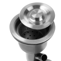 Кухонная мойка ZEIN M03, S=3.0 и 0.7мм, смеситель, корзины, разделочная доска, сифон, графит