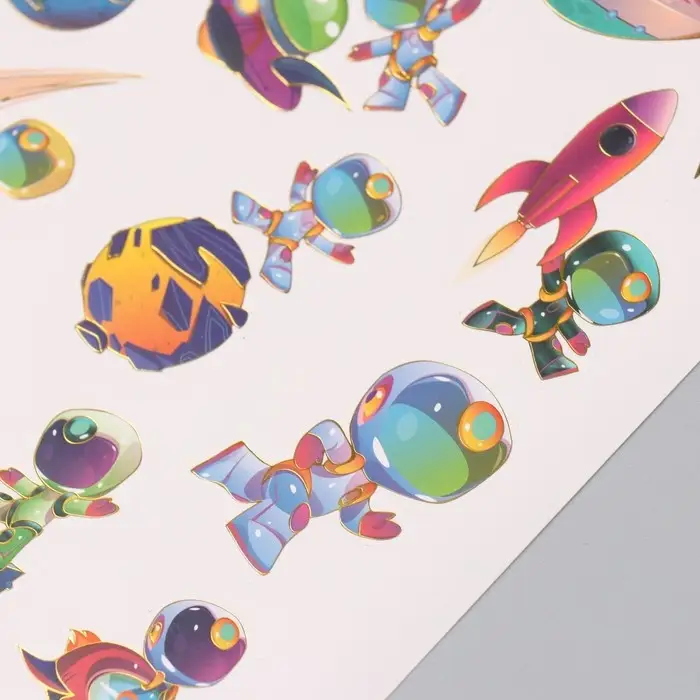 Набор бумажных наклеек для декора &laquo;Космонавты&raquo;, 2 листа, 20&times;15 см