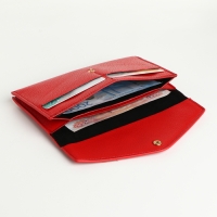 Кошелёк женский на кнопке, цвет красный Кошелёк женский на кнопке, цвет красный