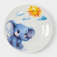 Тарелка мелкая диам. 175 мм Гладкий край Слоник