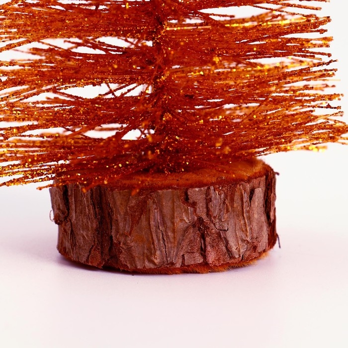 Новогодний декор &laquo;Ёлка в золотом цвете с блёстками&raquo;, 8 &times; 8 &times; 15 см