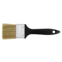 Кисть плоская ЛОМ, натуральная щетина, пластиковая рукоятка, 2", 50 мм