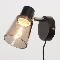 Бра с проводом 59393/1 E14 40Вт черный-хром 15х11х15 см