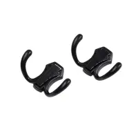 Крючок мебельный CAPPIO HIDDEN, двухрожковый, черный, 2 шт.