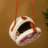 Сумка плетеная ротанг "Единорог", 15х6х60 см