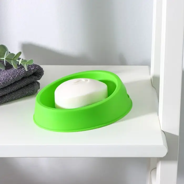 Мыльница &laquo;Улыбка&raquo;, пластик, 15&times;11&times;4.5 см, МИКС