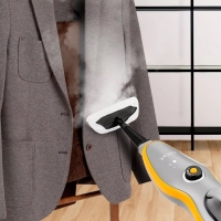 Паровая швабра Kitfort КТ-1047, 1500 Вт, 370 мл, шнур 8 м, серо-оранжевая Паровая швабра Kitfort КТ-1047, 1500 Вт, 370 мл, шнур 8 м, серо-оранжевая