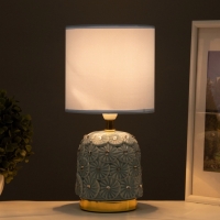 Лампа настольная "Букет" 1х40Вт Е14 голубой 14,5х14,5х30см МОДЕЛЬ: