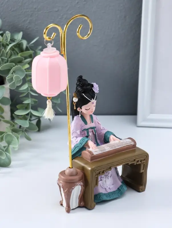 Сувенир полистоун свет "Девочка в кимоно играет на муз. инструменте" 3хAG3 6,5х11,5х21 см