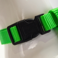 Комплект для кошек, ширина 1,5 см, ОШ 16,5-27 см, ОГ 21-35 см, поводок 120 см, зелёный