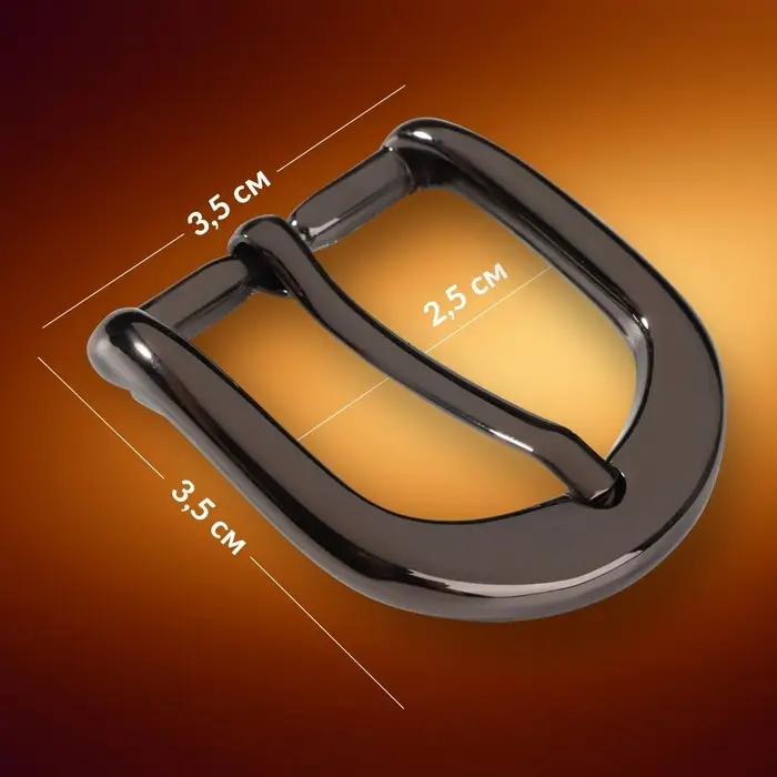 Пряжка для ремня, 3.5&times;3.5 см, 25 мм, цвет чёрный никель