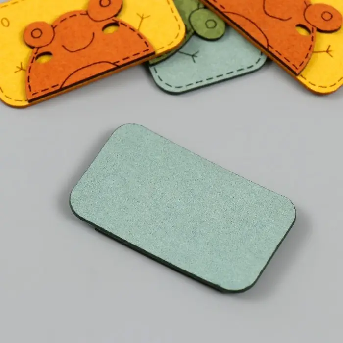 Декор для творчества иск. замша "Радостный лягушонок" МИКС 5,5х3,4 см