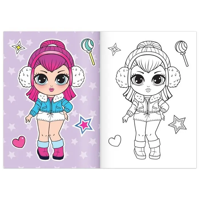 Раскраска &laquo;WOW Girls. Модные девчонки&raquo;, формат А5, 12 стр.