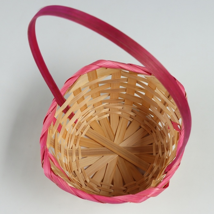 Набор корзин, 19х7,5х9,5/31 см, 22х9х11/34 см, 24х9х11,5/35 см, 3 шт, розовые, бамбук