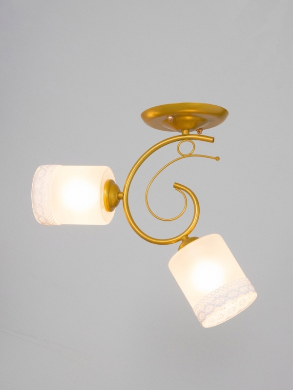 Люстра "Оливия" 2хЕ27 40т золото шампань 40х15х25 см BayerLux