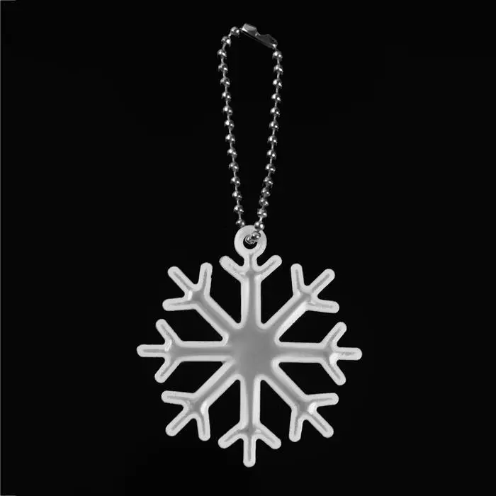 Светоотражающий элемент &laquo;Снежинка&raquo;, 5,5 &times; 5 см, цвет белый