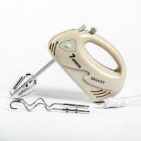 Миксер Galaxy GL 2207, ручной, 200 Вт, 7 скоростей, бежевый Миксер Galaxy GL 2207, ручной, 200 Вт, 7 скоростей, бежевый