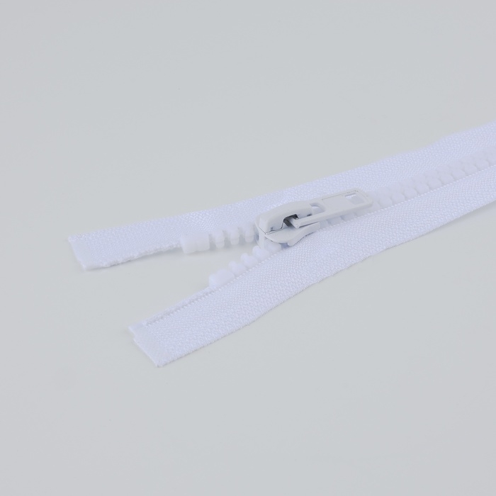 Молния &laquo;Трактор&raquo;, №8, разъёмная, 2 замка, замки автомат, 100 см, цвет белый