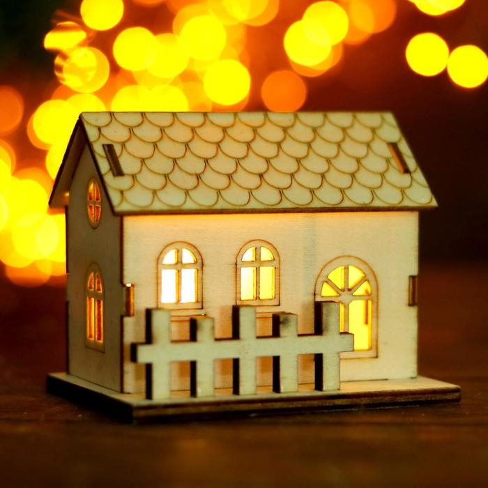 Световой декор настольный &laquo;Домики&raquo; 10 см, МИКС