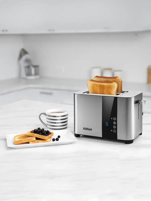 Тостер для хлеба техника для кухни КТ-2047 - 2 слота
