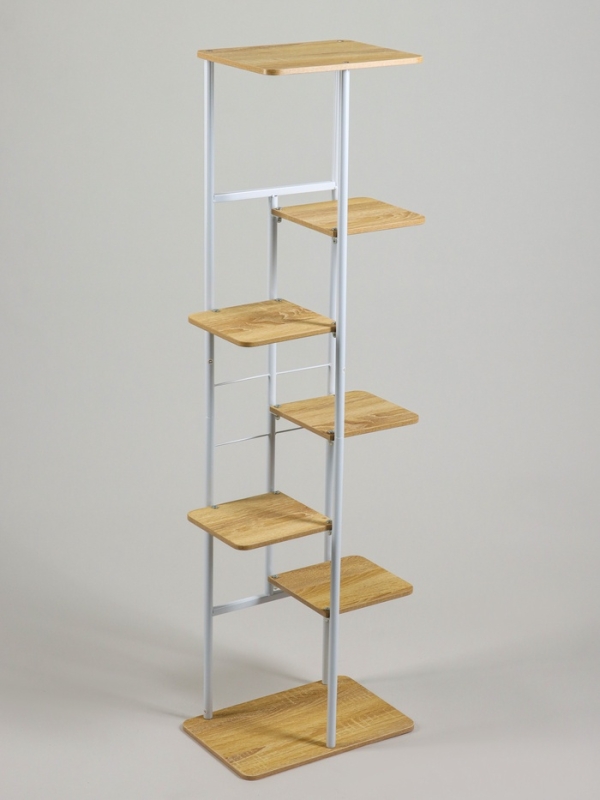 Подставка для цветов Greengo, 7 полок, 36 &times; 23 &times; 120 см, напольная, каркас металл, полки МДФ, белая