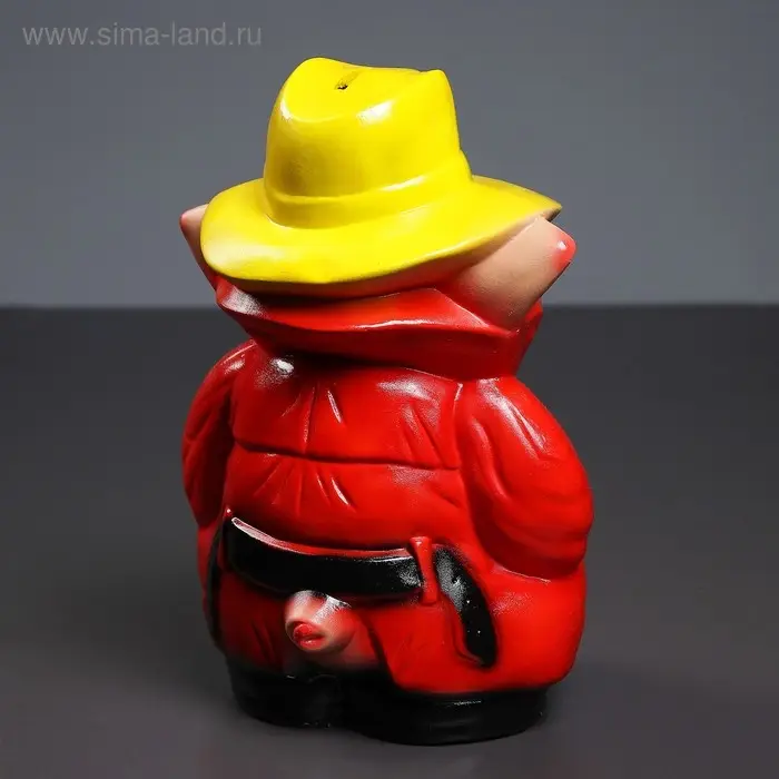 Копилка "Поросенок детектив" 27х18х16см гипс