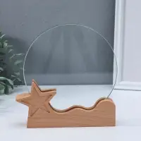 Стела наградная "Звёздочка" верх 18х17 см низ 19х9 см звезда 6х6 см 3,5х19х20 см