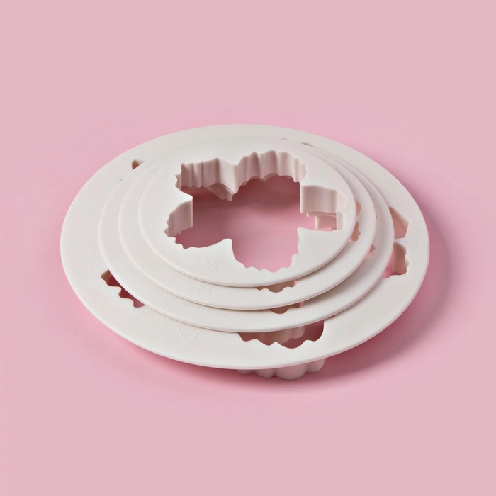 Набор выемок кондитерских для марципана и теста Доляна &laquo;Пионы&raquo;, 4 шт, d=8,5/10 /11,5/14,5 см