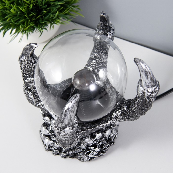 Плазменный шар &laquo;Рука ада&raquo; серый 12&times;12&times;18 см