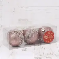 Ёлочные игрушки &laquo;Джейн&raquo;, шары новогодние, d=6 см, набор 3 шт.