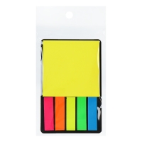 Набор Блок-закладки с липким краем пластик 20л*5 цветов флуор, 45*12мм, блок 30л, 76*76 мм 1053067 Набор Блок-закладки с липким краем пластик 20л*5 цветов флуор, 45*12мм, блок 30л, 76*76 мм 1053067