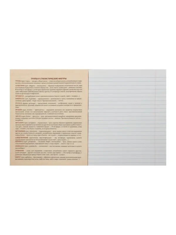 Тетрадь предметная 48 листов в линейку Calligrata, &laquo;Литература&raquo;, обложка мелованный картон