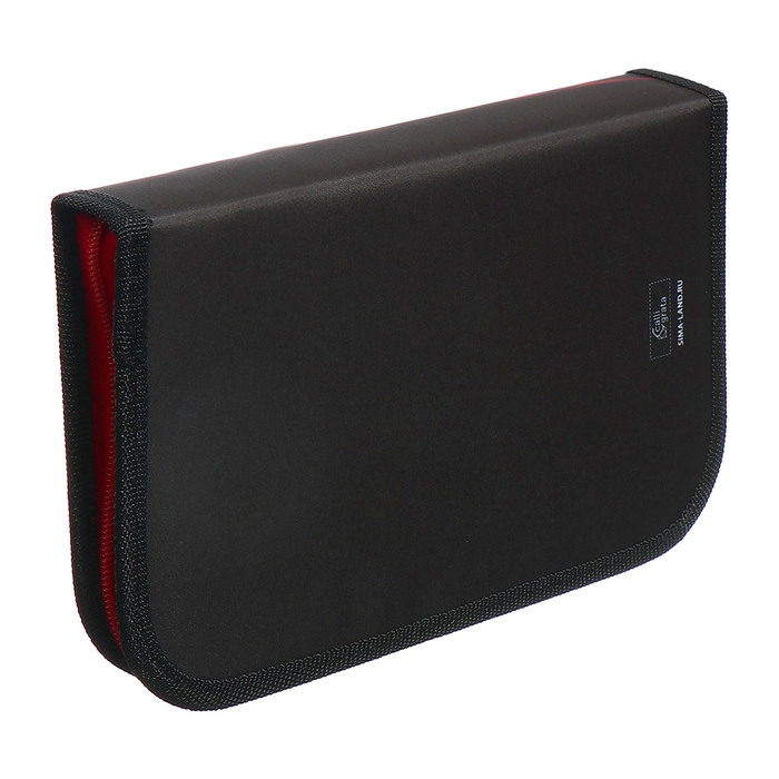 Пенал 1 секция 140 х 210 х 40 мм, откидной карман и косметичка, тканевый, Calligrata TOP Content "Крутая тачка"