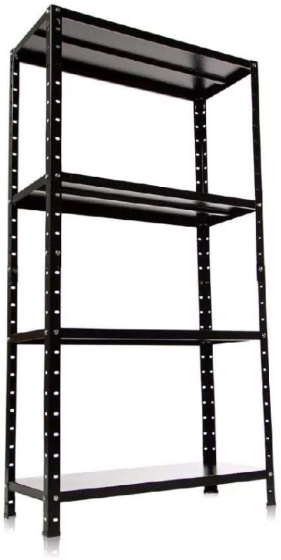 Стеллаж для склада, металл, напольный, 4 полки, 150×75×30 см, чёрный Стеллаж для склада, металл, напольный, 4 полки, 150×75×30 см, чёрный