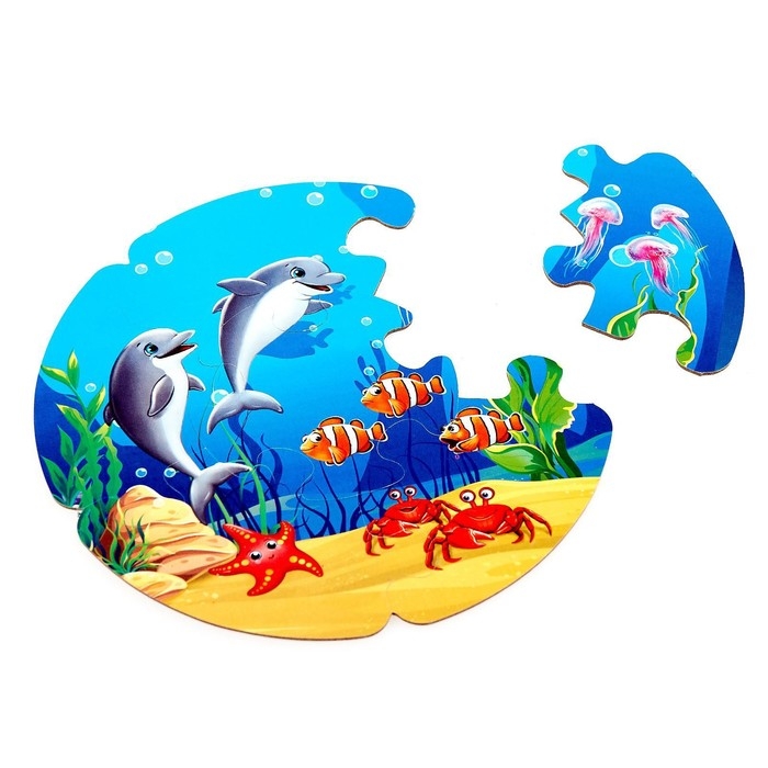 Пазлы- лото &laquo;Мир животных&raquo;, 5 пазлов, 30 элементов