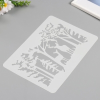 Трафарет пластик "Олени в лесу" 21х29,7 см