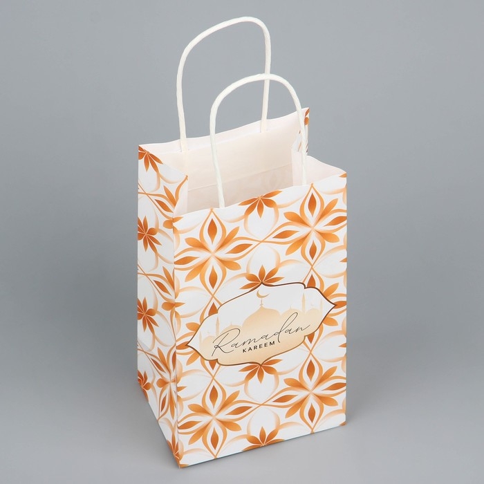 Пакет подарочный крафтовый &laquo;Рамадан&raquo; , Ramadan kareem, 12 х 21 х 9 см