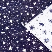 Бумага упаковочная глянцевая двухсторонняя &laquo;Небесные истории&raquo;, 0.5&times;0.7 м,80 г/м