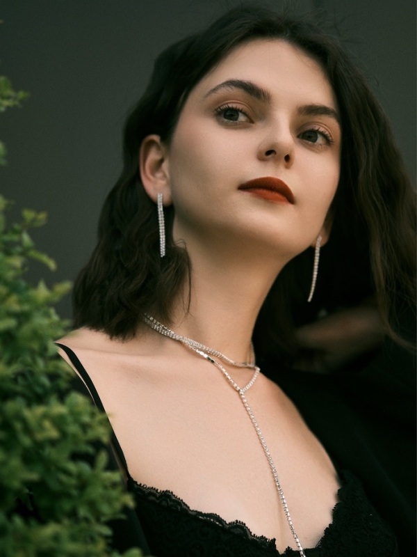 Набор 2 предмета: колье-чокер, серьги "Блеск", цвет белый в серебре