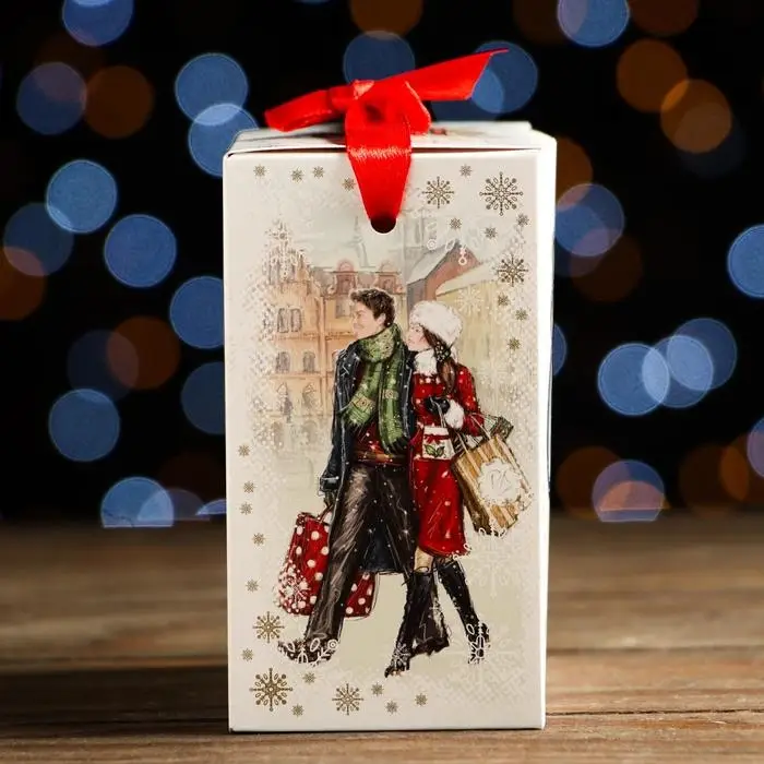 Подарочная коробка &laquo;Новогодний комплимент&raquo;, 11&times;6&times;11 см