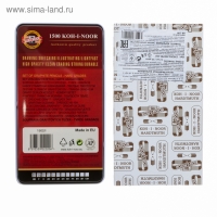 Набор карандашей чернографитных разной твердости 12 штук Koh-I-Noor 1500, HB-10H, в металлическом пенале Набор карандашей чернографитных разной твердости 12 штук Koh-I-Noor 1500, HB-10H, в металлическом пенале