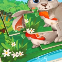 Пазлы &laquo;Милые зайчата&raquo;, 16 элементов, 14&times;14 см