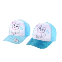 Кепка детская для девочки «Котик», р-р. 52-54 см, 5-7 лет, МИКС Кепка детская для девочки «Котик», р-р. 52-54 см, 5-7 лет, МИКС