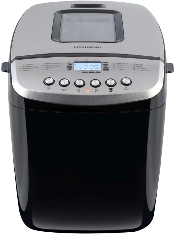 Хлебопечь HYBM-P0412 850Вт черный серебристый